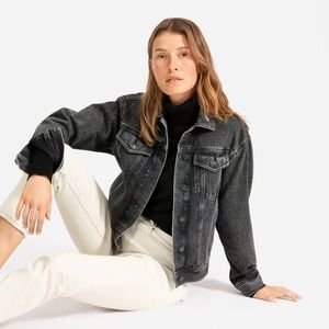 Everlane Black Washed Denim Jacket
